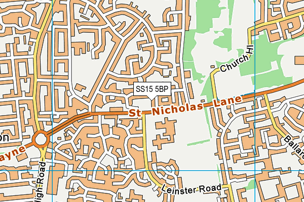 SS15 5BP map - OS VectorMap District (Ordnance Survey) SS15 5BP map - OS VectorMap District (Ordnance Survey)