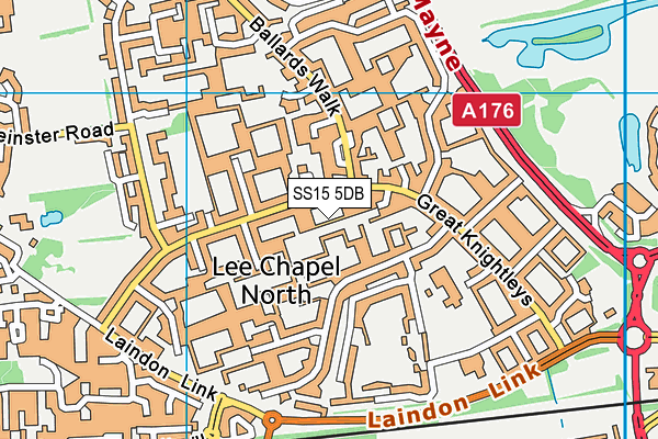 SS15 5DB map - OS VectorMap District (Ordnance Survey) SS15 5DB map - OS VectorMap District (Ordnance Survey)