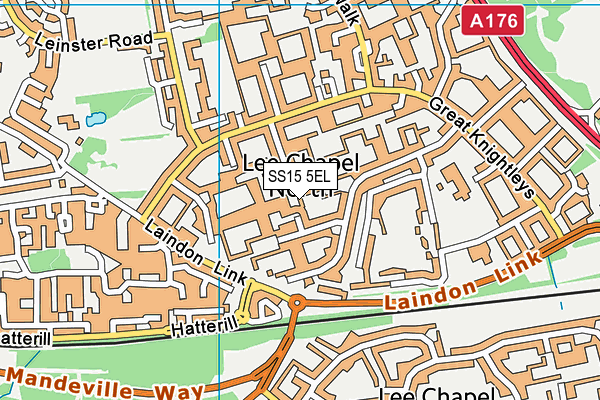SS15 5EL map - OS VectorMap District (Ordnance Survey) SS15 5EL map - OS VectorMap District (Ordnance Survey)