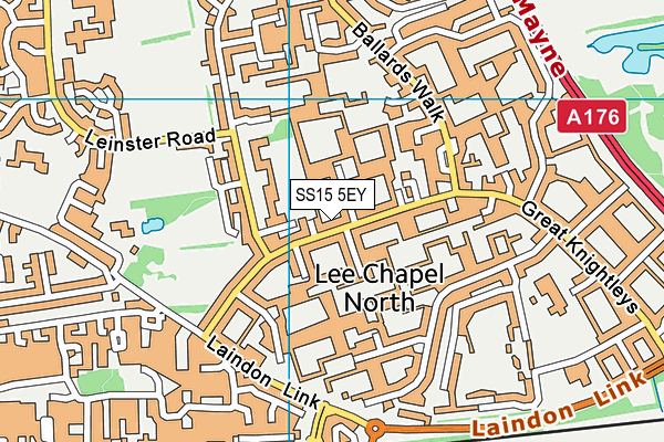 SS15 5EY map - OS VectorMap District (Ordnance Survey) SS15 5EY map - OS VectorMap District (Ordnance Survey)