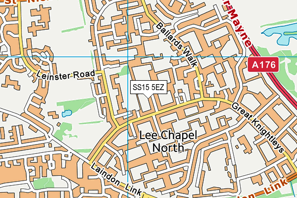 SS15 5EZ map - OS VectorMap District (Ordnance Survey) SS15 5EZ map - OS VectorMap District (Ordnance Survey)