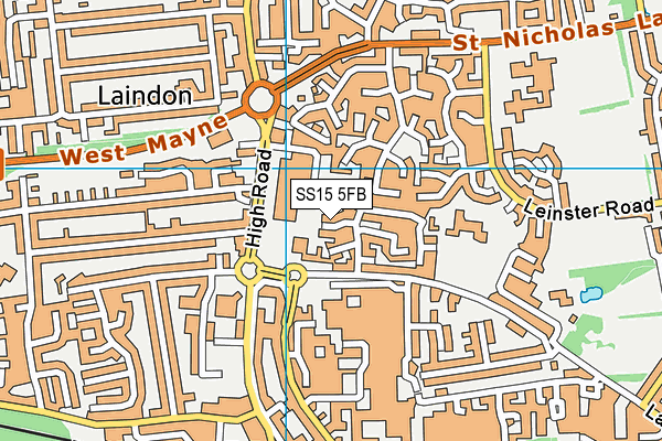 SS15 5FB map - OS VectorMap District (Ordnance Survey) SS15 5FB map - OS VectorMap District (Ordnance Survey)