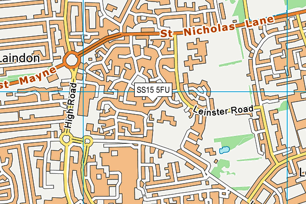 SS15 5FU map - OS VectorMap District (Ordnance Survey) SS15 5FU map - OS VectorMap District (Ordnance Survey)