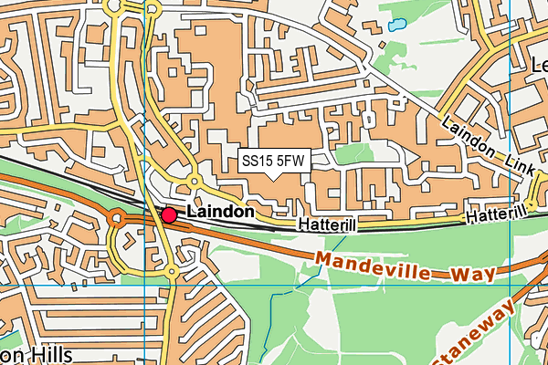 SS15 5FW map - OS VectorMap District (Ordnance Survey)