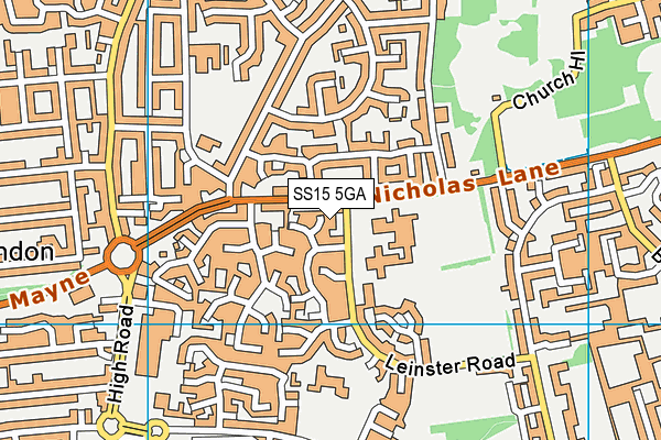 SS15 5GA map - OS VectorMap District (Ordnance Survey) SS15 5GA map - OS VectorMap District (Ordnance Survey)