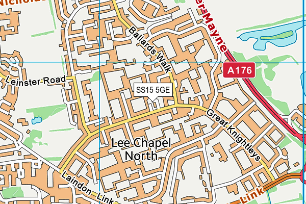 SS15 5GE map - OS VectorMap District (Ordnance Survey) SS15 5GE map - OS VectorMap District (Ordnance Survey)