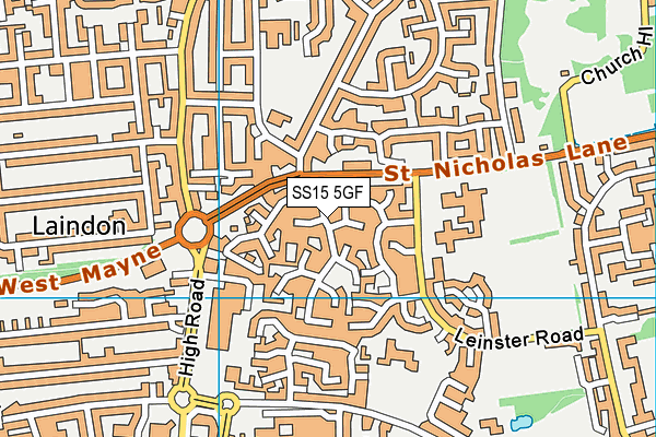 SS15 5GF map - OS VectorMap District (Ordnance Survey) SS15 5GF map - OS VectorMap District (Ordnance Survey)