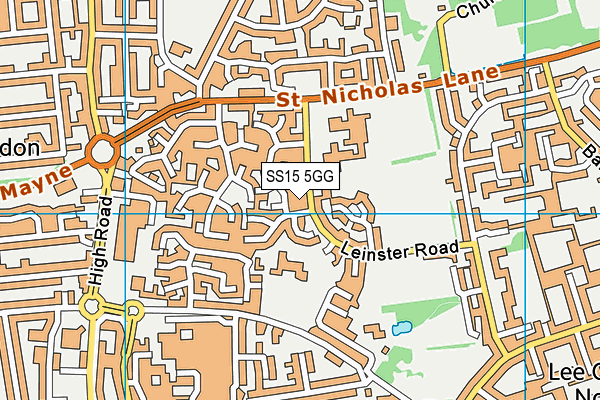 SS15 5GG map - OS VectorMap District (Ordnance Survey) SS15 5GG map - OS VectorMap District (Ordnance Survey)