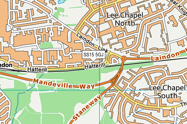 SS15 5GJ map - OS VectorMap District (Ordnance Survey) SS15 5GJ map - OS VectorMap District (Ordnance Survey)
