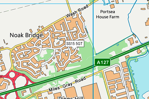 SS15 5GT map - OS VectorMap District (Ordnance Survey)