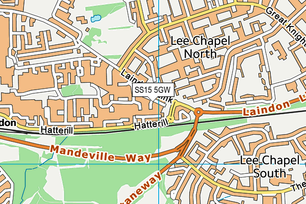 SS15 5GW map - OS VectorMap District (Ordnance Survey) SS15 5GW map - OS VectorMap District (Ordnance Survey)