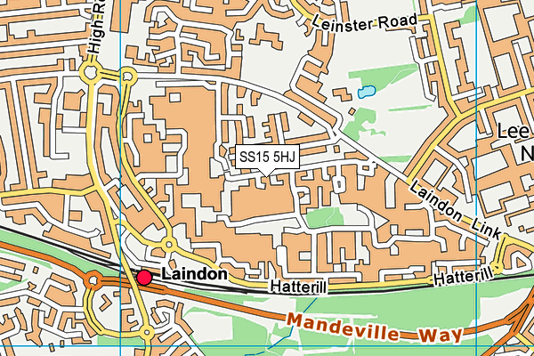 SS15 5HJ map - OS VectorMap District (Ordnance Survey) SS15 5HJ map - OS VectorMap District (Ordnance Survey)