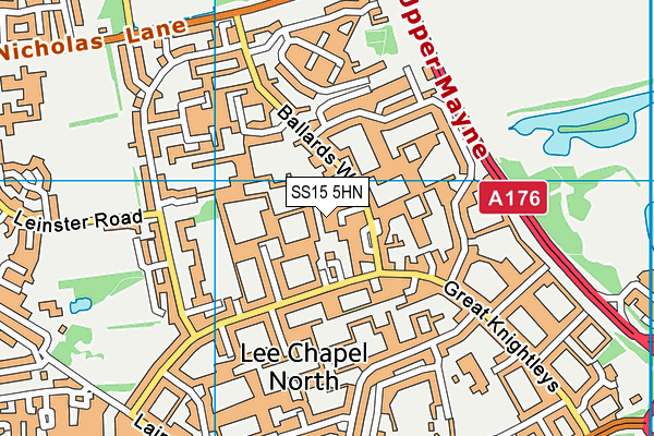 SS15 5HN map - OS VectorMap District (Ordnance Survey) SS15 5HN map - OS VectorMap District (Ordnance Survey)