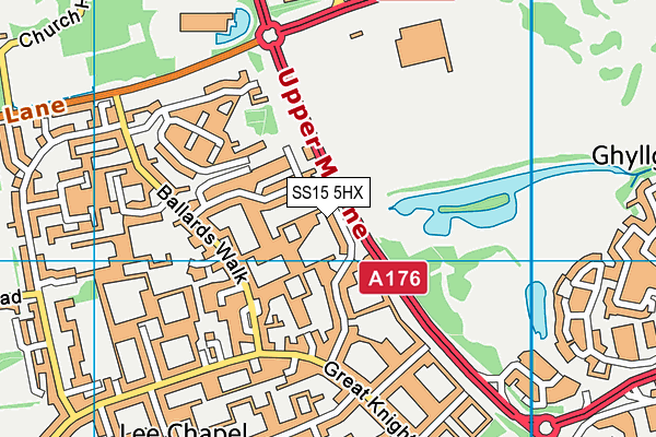 SS15 5HX map - OS VectorMap District (Ordnance Survey) SS15 5HX map - OS VectorMap District (Ordnance Survey)