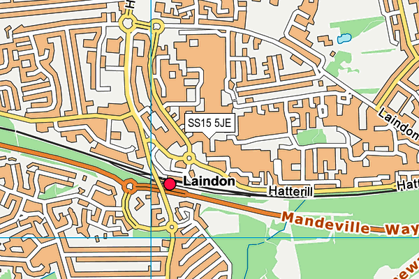 SS15 5JE map - OS VectorMap District (Ordnance Survey) SS15 5JE map - OS VectorMap District (Ordnance Survey)