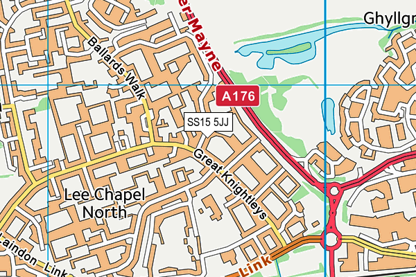 SS15 5JJ map - OS VectorMap District (Ordnance Survey) SS15 5JJ map - OS VectorMap District (Ordnance Survey)