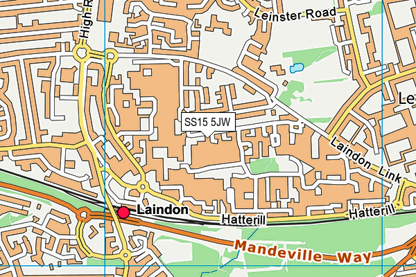 SS15 5JW map - OS VectorMap District (Ordnance Survey) SS15 5JW map - OS VectorMap District (Ordnance Survey)