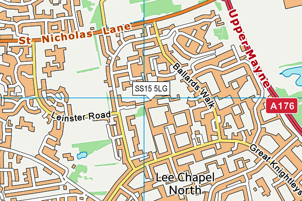 SS15 5LG map - OS VectorMap District (Ordnance Survey) SS15 5LG map - OS VectorMap District (Ordnance Survey)