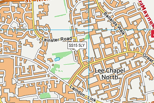 SS15 5LY map - OS VectorMap District (Ordnance Survey) SS15 5LY map - OS VectorMap District (Ordnance Survey)