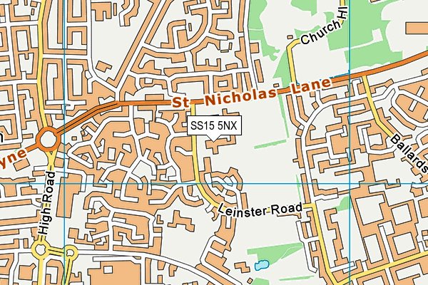SS15 5NX map - OS VectorMap District (Ordnance Survey) SS15 5NX map - OS VectorMap District (Ordnance Survey)