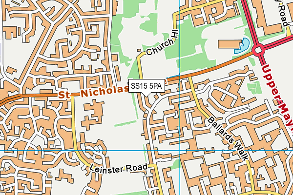 SS15 5PA map - OS VectorMap District (Ordnance Survey) SS15 5PA map - OS VectorMap District (Ordnance Survey)