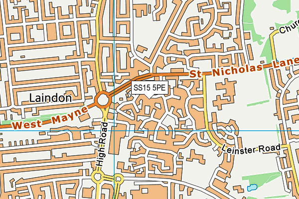 SS15 5PE map - OS VectorMap District (Ordnance Survey)