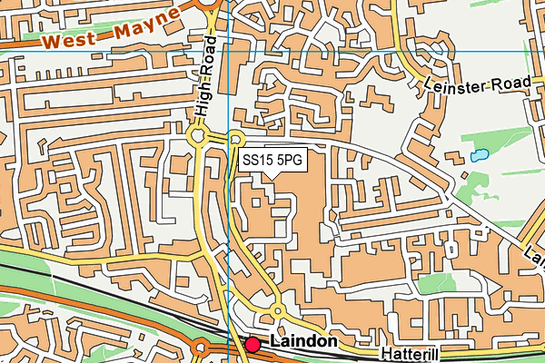 SS15 5PG map - OS VectorMap District (Ordnance Survey) SS15 5PG map - OS VectorMap District (Ordnance Survey)