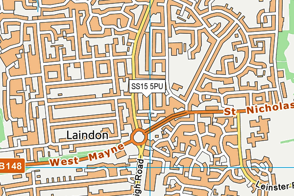SS15 5PU map - OS VectorMap District (Ordnance Survey) SS15 5PU map - OS VectorMap District (Ordnance Survey)