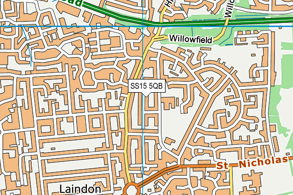 SS15 5QB map - OS VectorMap District (Ordnance Survey) SS15 5QB map - OS VectorMap District (Ordnance Survey)