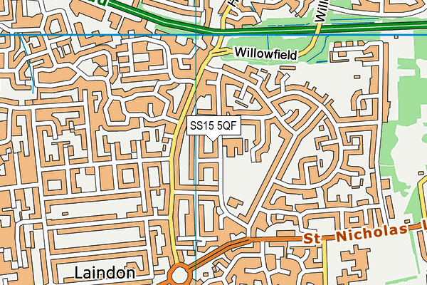 SS15 5QF map - OS VectorMap District (Ordnance Survey)