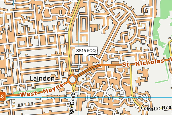SS15 5QQ map - OS VectorMap District (Ordnance Survey) SS15 5QQ map - OS VectorMap District (Ordnance Survey)
