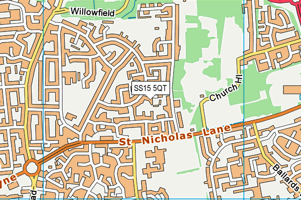SS15 5QT map - OS VectorMap District (Ordnance Survey) SS15 5QT map - OS VectorMap District (Ordnance Survey)