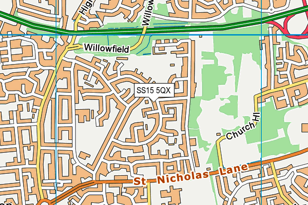 SS15 5QX map - OS VectorMap District (Ordnance Survey) SS15 5QX map - OS VectorMap District (Ordnance Survey)