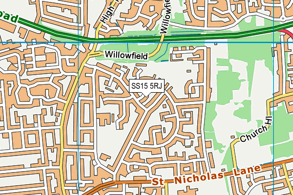 SS15 5RJ map - OS VectorMap District (Ordnance Survey) SS15 5RJ map - OS VectorMap District (Ordnance Survey)