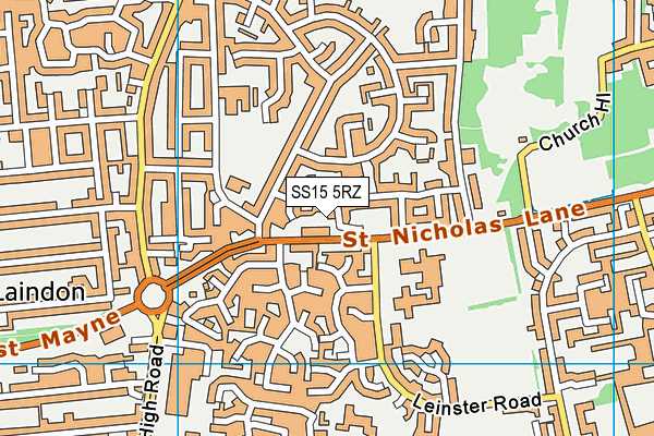 SS15 5RZ map - OS VectorMap District (Ordnance Survey) SS15 5RZ map - OS VectorMap District (Ordnance Survey)