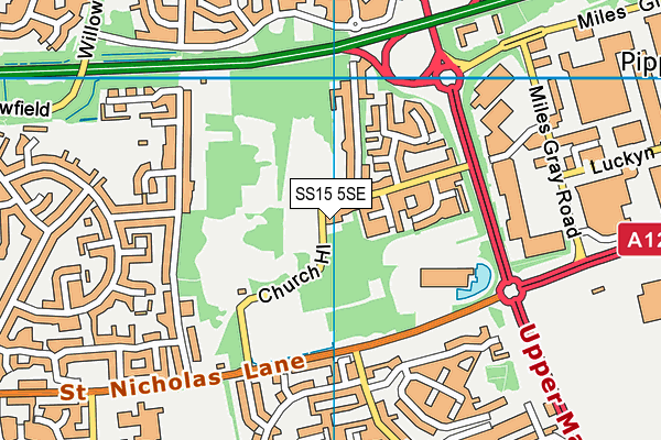 SS15 5SE map - OS VectorMap District (Ordnance Survey) SS15 5SE map - OS VectorMap District (Ordnance Survey)