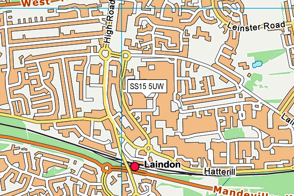 SS15 5UW map - OS VectorMap District (Ordnance Survey) SS15 5UW map - OS VectorMap District (Ordnance Survey)