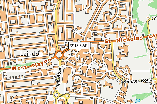 SS15 5WE map - OS VectorMap District (Ordnance Survey) SS15 5WE map - OS VectorMap District (Ordnance Survey)
