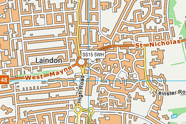 SS15 5WH map - OS VectorMap District (Ordnance Survey) SS15 5WH map - OS VectorMap District (Ordnance Survey)