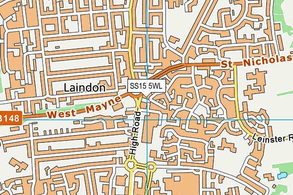 SS15 5WL map - OS VectorMap District (Ordnance Survey) SS15 5WL map - OS VectorMap District (Ordnance Survey)