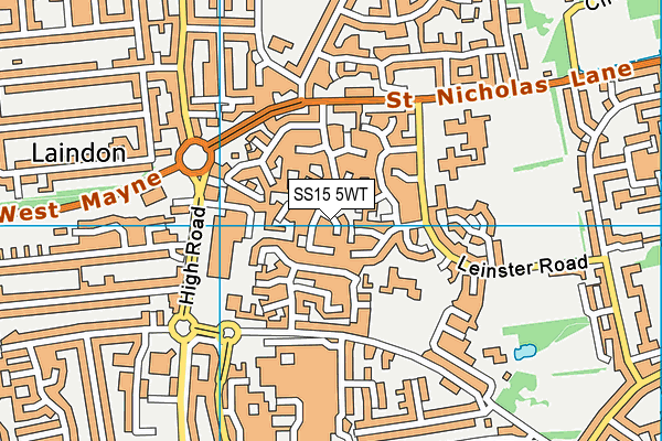 SS15 5WT map - OS VectorMap District (Ordnance Survey) SS15 5WT map - OS VectorMap District (Ordnance Survey)