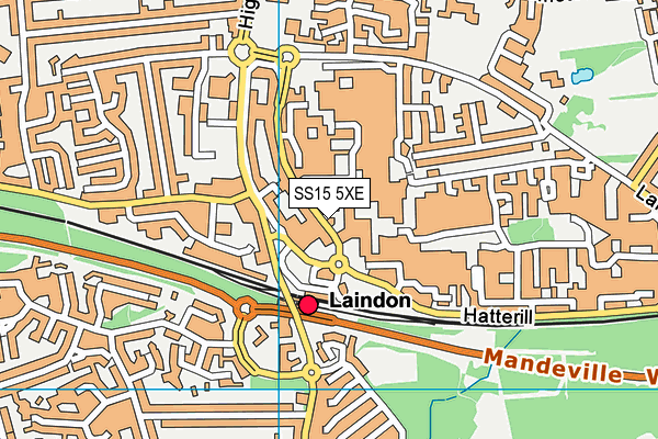 SS15 5XE map - OS VectorMap District (Ordnance Survey) SS15 5XE map - OS VectorMap District (Ordnance Survey)