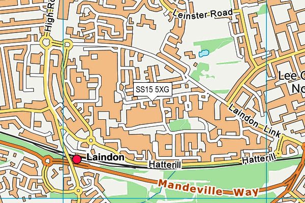 SS15 5XG map - OS VectorMap District (Ordnance Survey) SS15 5XG map - OS VectorMap District (Ordnance Survey)