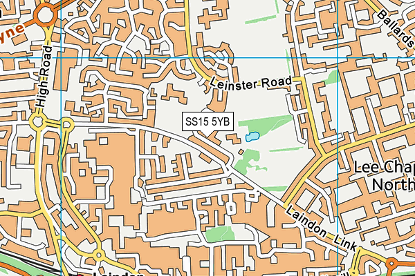 SS15 5YB map - OS VectorMap District (Ordnance Survey) SS15 5YB map - OS VectorMap District (Ordnance Survey)