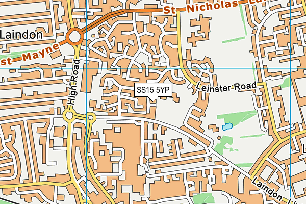 SS15 5YP map - OS VectorMap District (Ordnance Survey) SS15 5YP map - OS VectorMap District (Ordnance Survey)