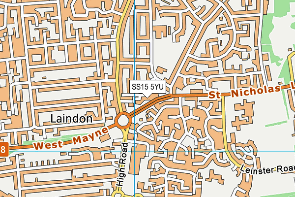 SS15 5YU map - OS VectorMap District (Ordnance Survey) SS15 5YU map - OS VectorMap District (Ordnance Survey)
