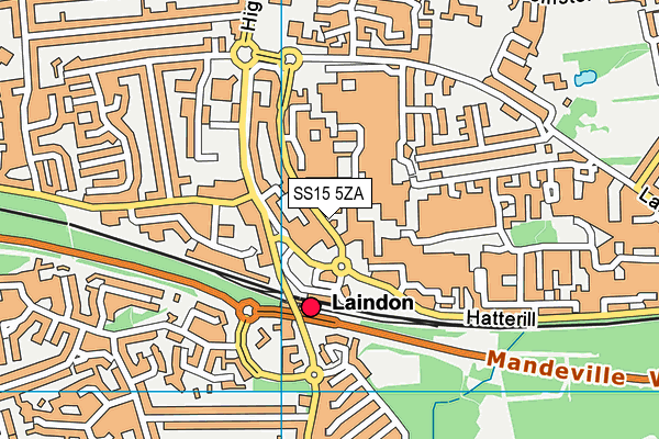 SS15 5ZA map - OS VectorMap District (Ordnance Survey) SS15 5ZA map - OS VectorMap District (Ordnance Survey)