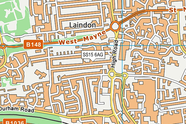 SS15 6AG map - OS VectorMap District (Ordnance Survey) SS15 6AG map - OS VectorMap District (Ordnance Survey)