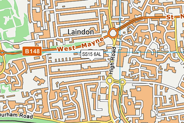 SS15 6AL map - OS VectorMap District (Ordnance Survey) SS15 6AL map - OS VectorMap District (Ordnance Survey)