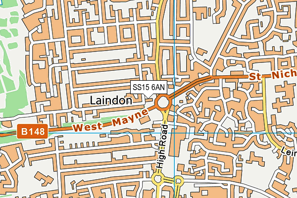 SS15 6AN map - OS VectorMap District (Ordnance Survey) SS15 6AN map - OS VectorMap District (Ordnance Survey)